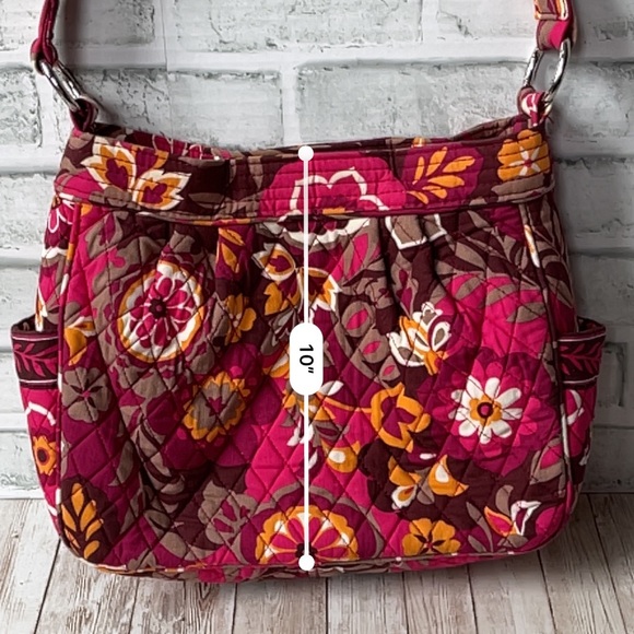 VERA BRADLEY RED PURPLE ORANGE PURSE SHOULDER BAG - Picture 2 of 7